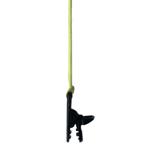 Yellow cord and clip for custom earplug