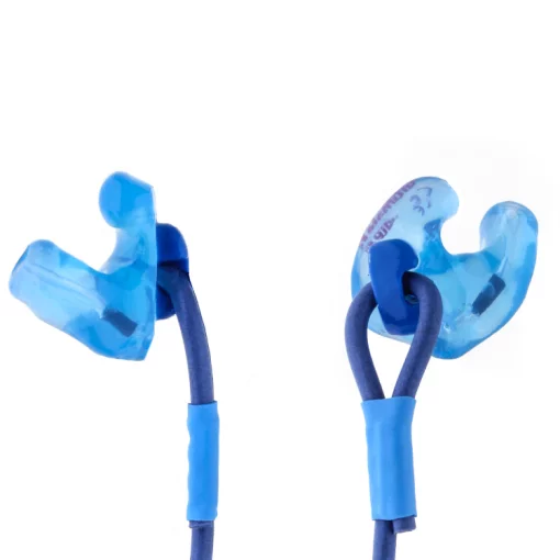 Detectable corded custom earplugs in blue for food and drink industry
