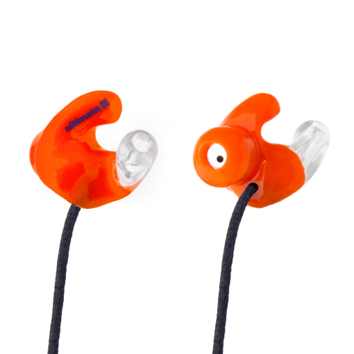 Custom shooting earplugs in orange