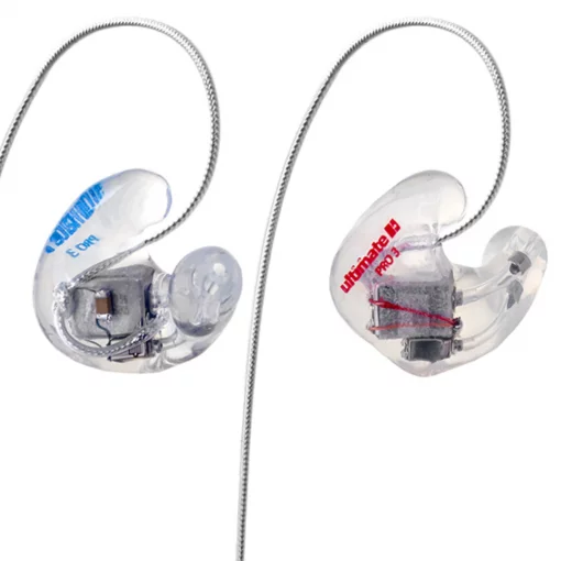 Clear triple driver moulded earphones