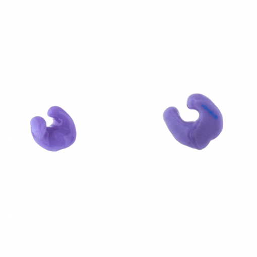 Purple custom earplugs for swimming