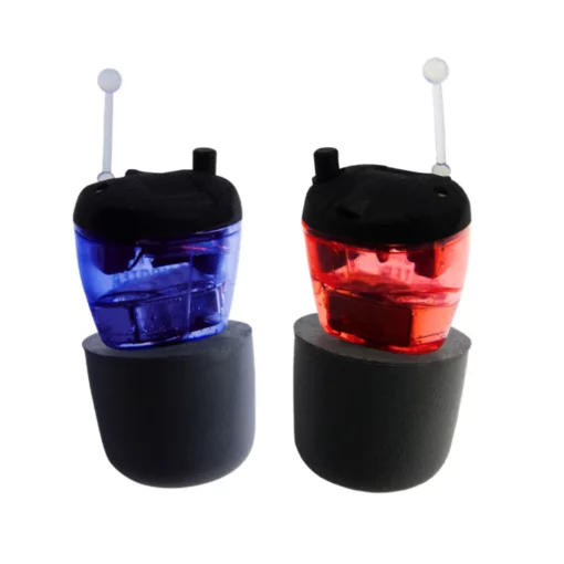 Red and blue CENS Mono shooting earplugs