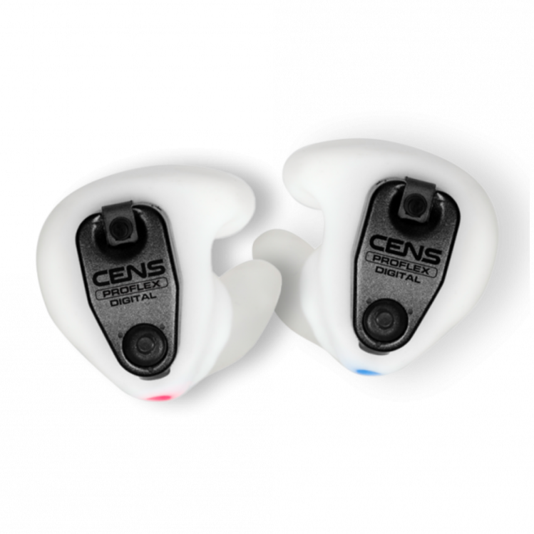 White CENS ProFlex DX1 shooting earplugs