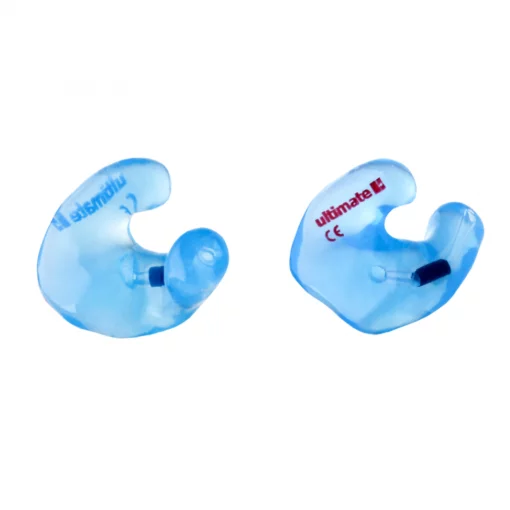 Blue filtered custom earplugs