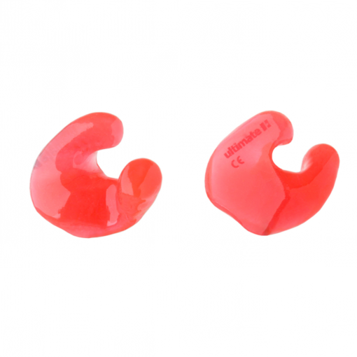 Red custom earplugs for hearing protection