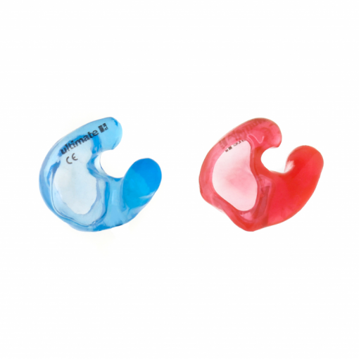Custom made sleeping ear plugs red and blue